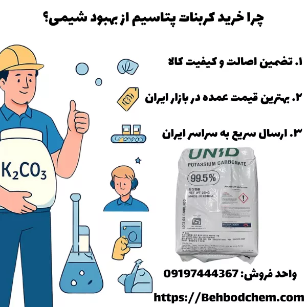 چرا خرید کربنات پتاسیم از بهبود شیمی؟