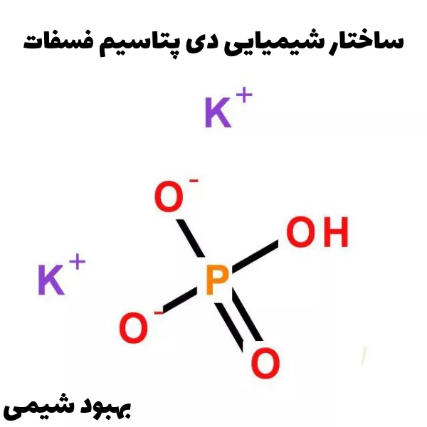 ساختار شیمیایی دی پتاسیم فسفات