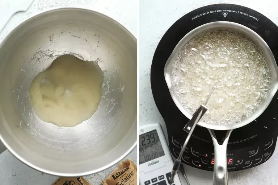 ژلاتین را آب گیری یا آماده کنید