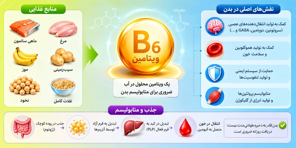 منابع غذایی سرشار از ویتامین B6